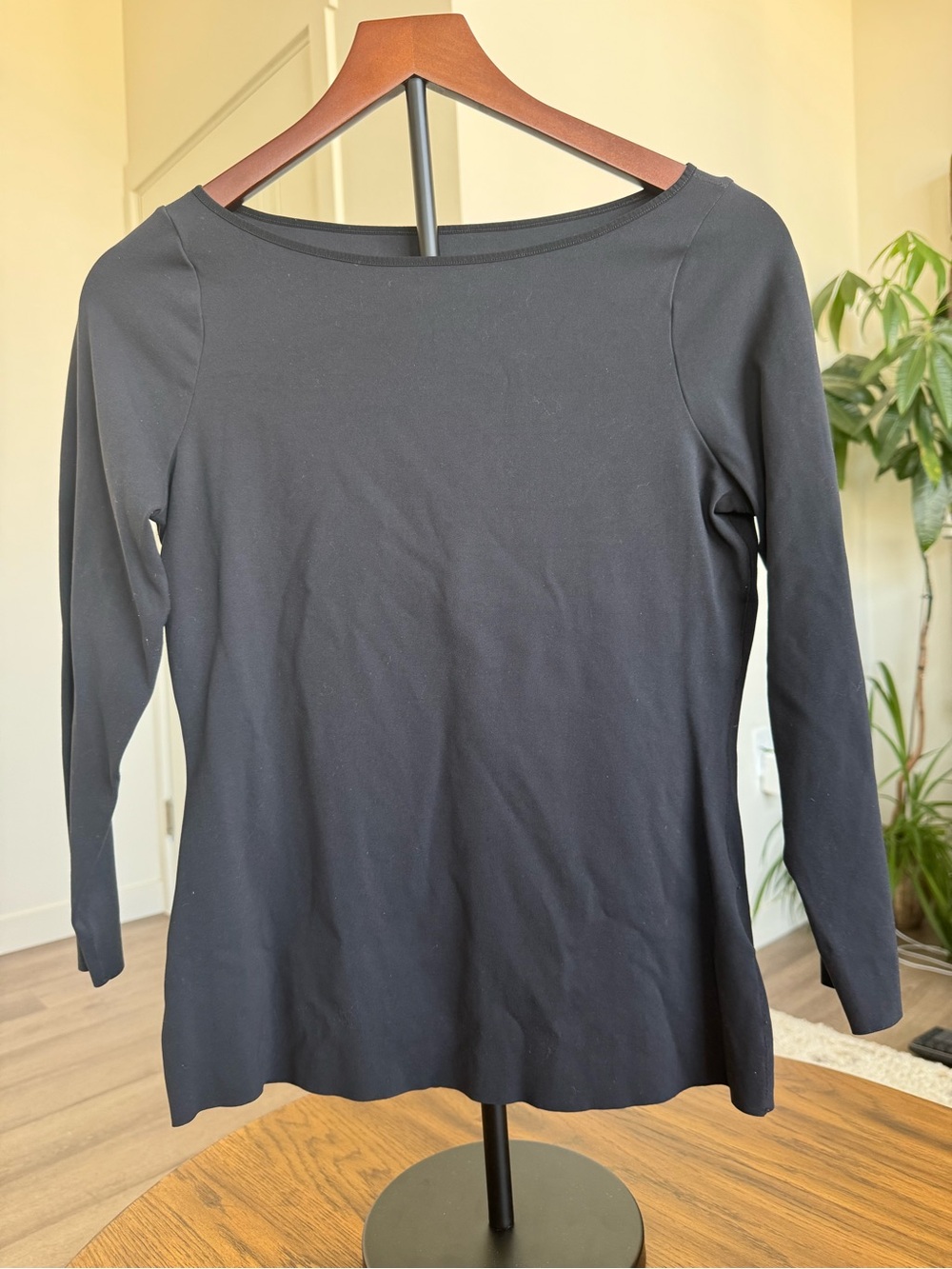 Nike Black Long Sleeve Boatneck Top